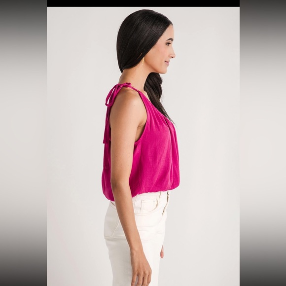 Pink One-Shoulder Women's Top - Picture 3 of 5